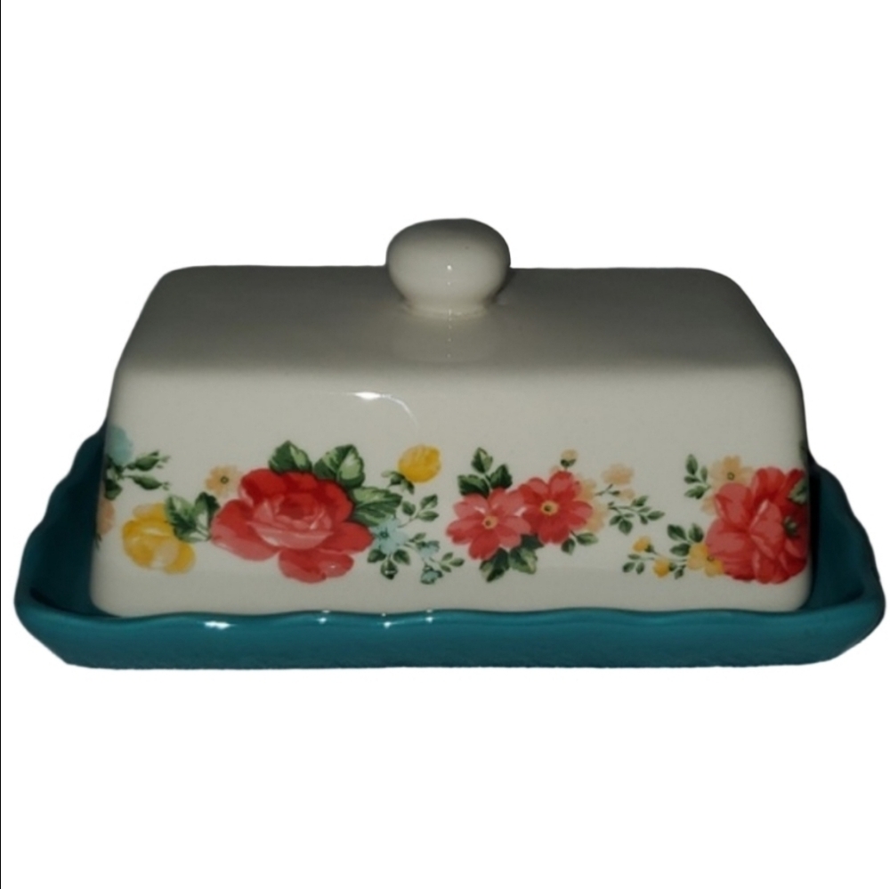 The Pioneer Woman Floral Butter Dish